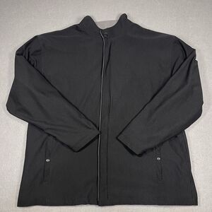 VTG AND1 Jacket Mens 3XL Tall Black Oversized Sideline Activewear Heavyweight